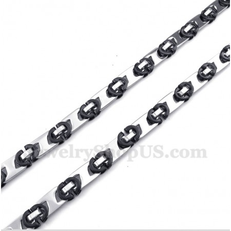 Men's Titanium Black Half Crescent Necklace