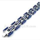 Men's Titanium Blue Rubber Bracelet