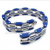 Men's Titanium Blue Rubber Bracelet
