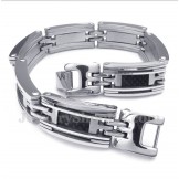 Men's Titanium Carbon Fiber Cable Bracelet