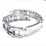 Men's Titanium Black Cross Bracelet