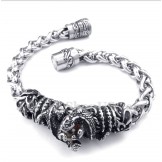 Men's Titanium Casted Red Diamond Bracelet