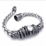 Men's Titanium Casted White Diamond Bracelet