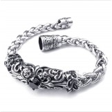 Men's Titanium Casted Black Diamond Bracelet