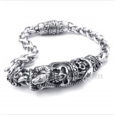 Men's Titanium Casted Skull Bracelet