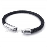 Men's Titanium Leather Bracelet