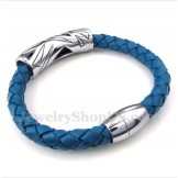 Men's Titanium Leather Bracelet
