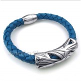 Men's Titanium Leather Bracelet