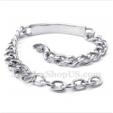 Men's Titanium Black Diamond Mens Couple's Bracelet