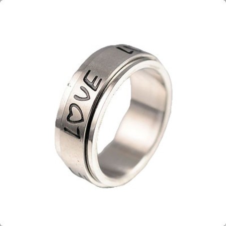 LOVE rotation Titanium Ring