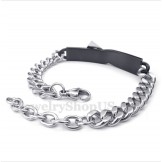 Men's Titanium Black Mens Couple's Bracelet