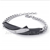 Men's Titanium Black Mens Couple's Bracelet