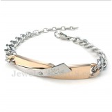 Women's Titanium Gold Couple's Bracelet