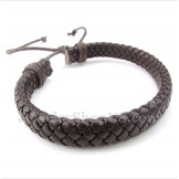 Men's Leather Titanium Bracelet