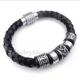 Men's Leather Titanium Bracelet