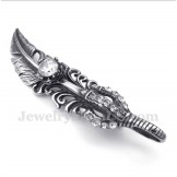 Men's Titanium Feather Pendant with Free Chain