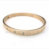 Men's Titanium Diamond Rose Gold Roman Numerals Bracelet