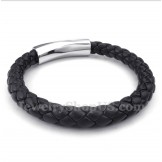 Men's Titanium Leather Bracelet