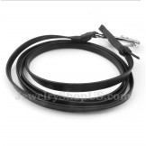 Men's Leather Titanium Bracelet