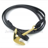 Men's Titanium Leather Bracelet