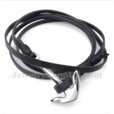 Men's Titanium Leather Bracelet