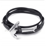 Men's Titanium Leather Bracelet
