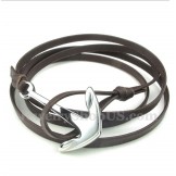 Men's Titanium Leather Bracelet