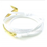 Men's Titanium Leather Anchor Bracelet