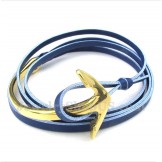 Men's Titanium Leather Anchor Bracelet