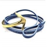 Men's Titanium Leather Anchor Bracelet