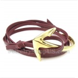 Men's Titanium Leather Anchor Bracelet