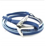 Men's Titanium Leather Anchor Bracelet