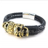 Men's Titanium Leather Bracelet