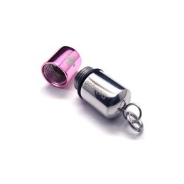 Pink Silver Pure Titanium Pill Pendant Cross Necklace