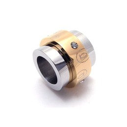 Men's Golden Pure Titanium Rings Pendant Necklace (New)
