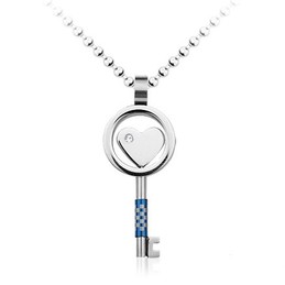 Heart Lock Titanium Pendant (New Style)