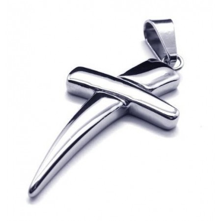 Cool Man Cross Pure Titanium Cross Pendant Necklace -New-
