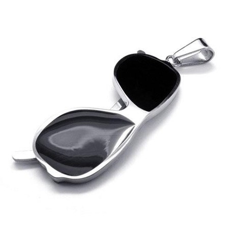 Black Sunglass Model Pure Titanium Necklace Pendant
