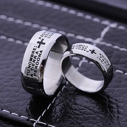 Bible Couples Man Titanium Ring
