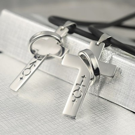 Male and female symbols couples necklace
