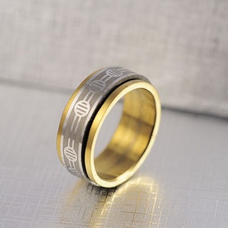 Titanium Gold Ring