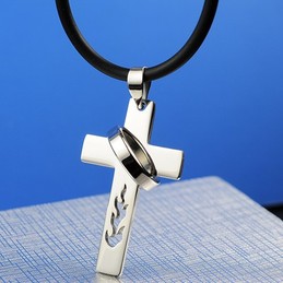 Boys Flame Titanium Necklace
