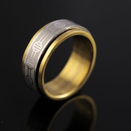 Titanium Gold Ring