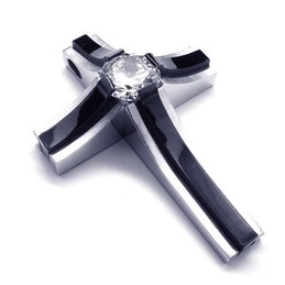 Man 2 Layer Cross Pure Titanium Necklace-Free Chain