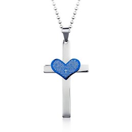 Fashion Cool Sweetheart Cross Pendant and Necklace