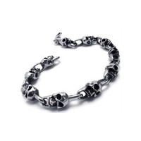 Skull Bracelets, Skull Titanium Bracelets, Titanium Bracelets, Skull Jewelry