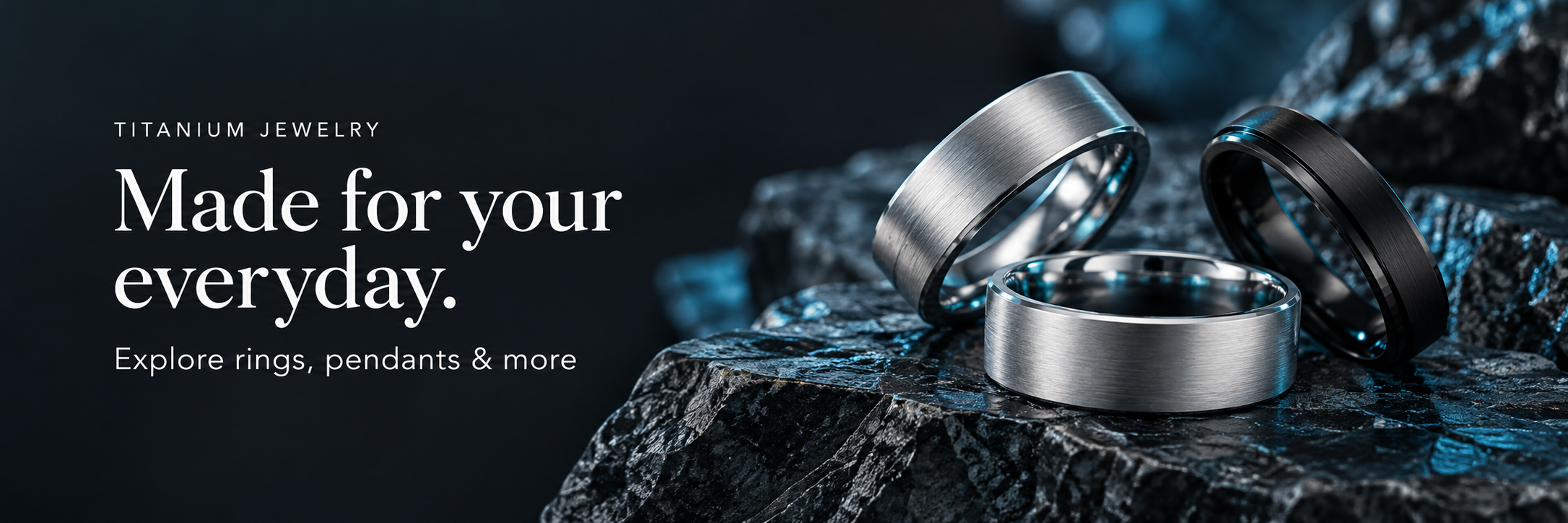 Titanium jewelry — explore rings, pendants and more