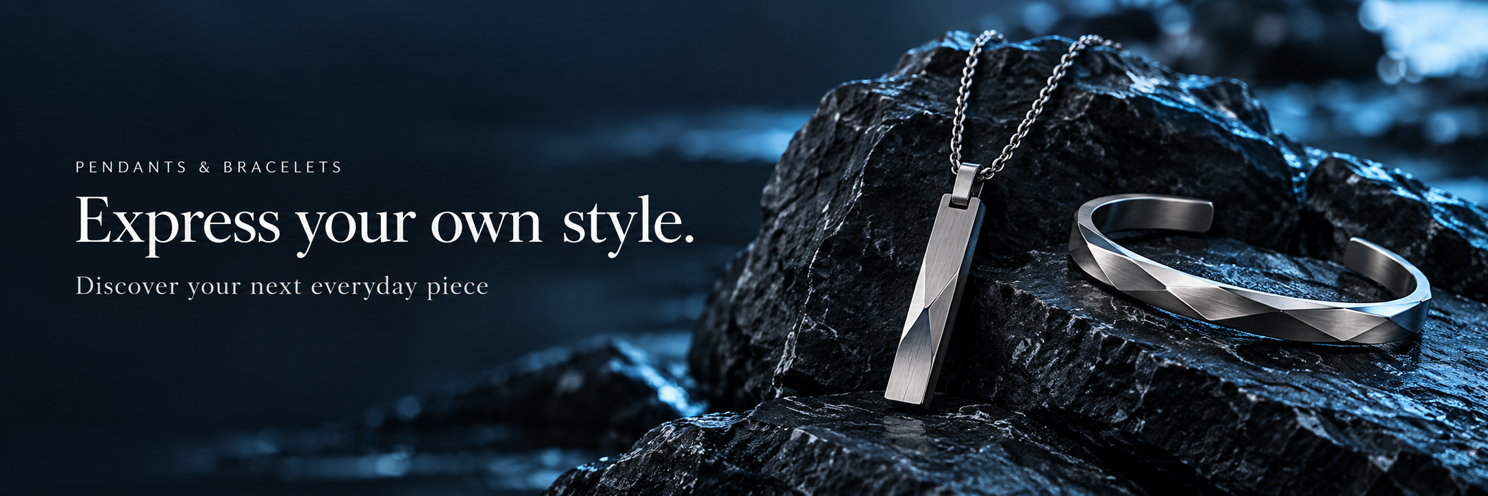 Titanium pendants and bracelets